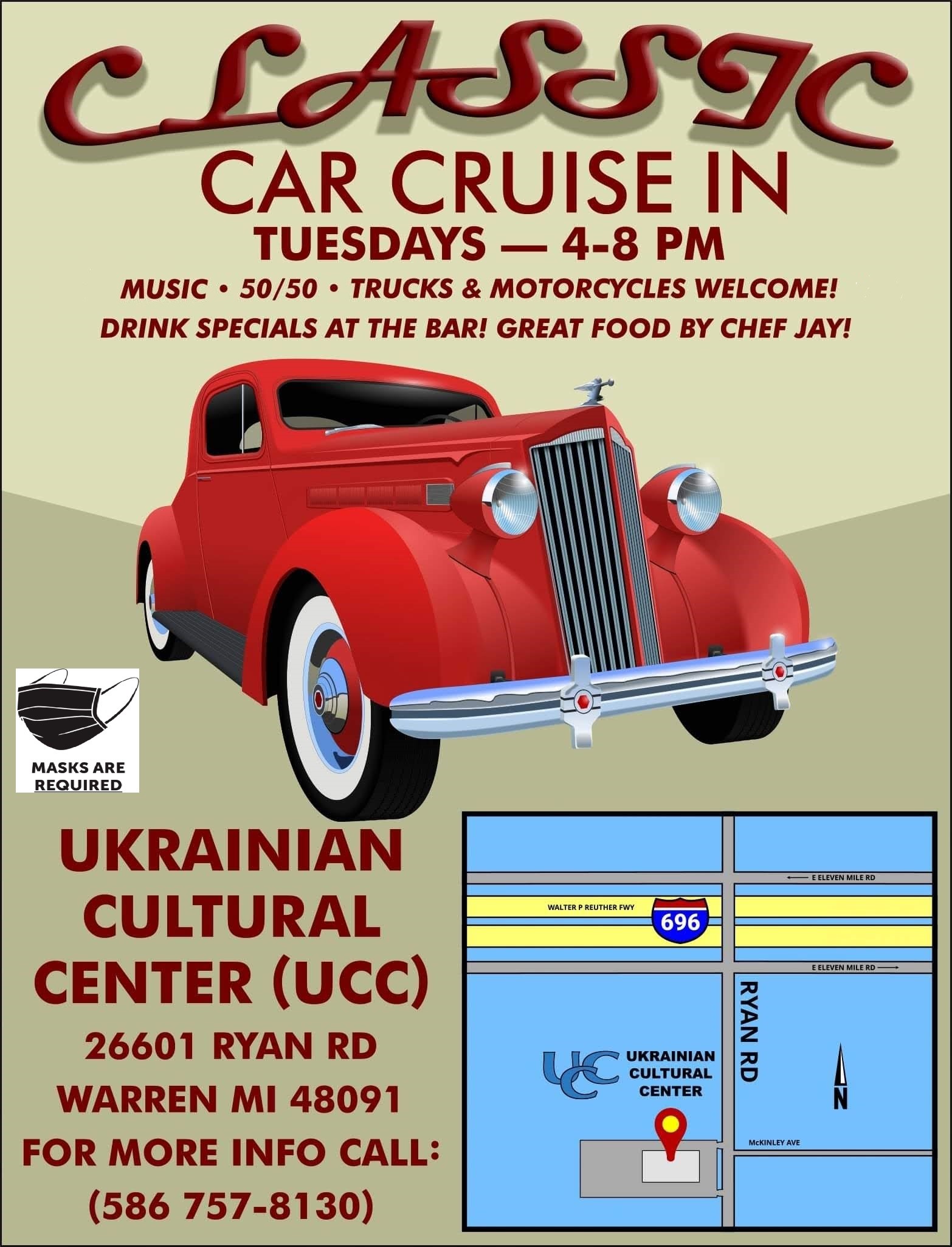 Ukrainian Cultural Center Michigan Car Cruise In