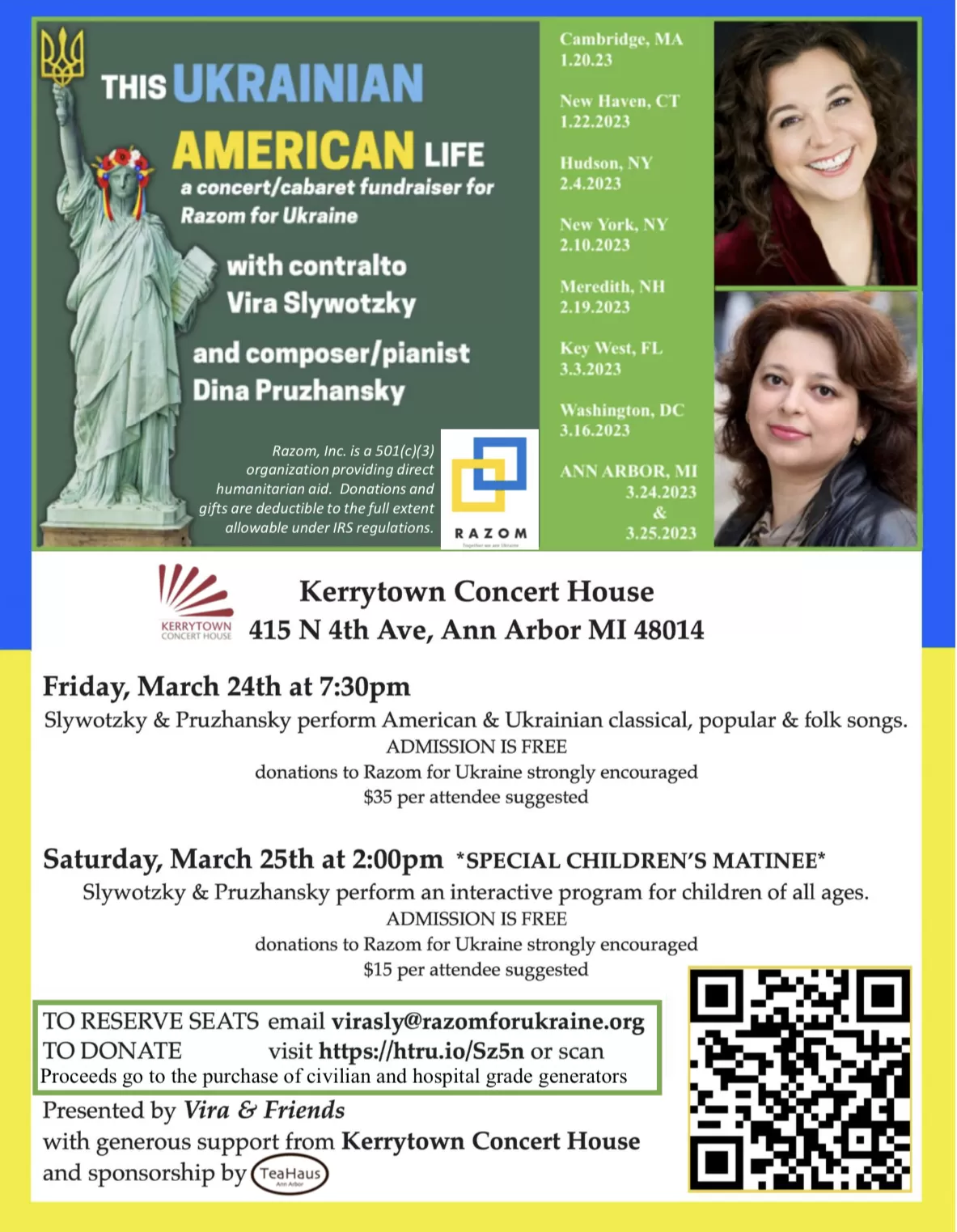 Concert fundraiser for Razom for Ukraine