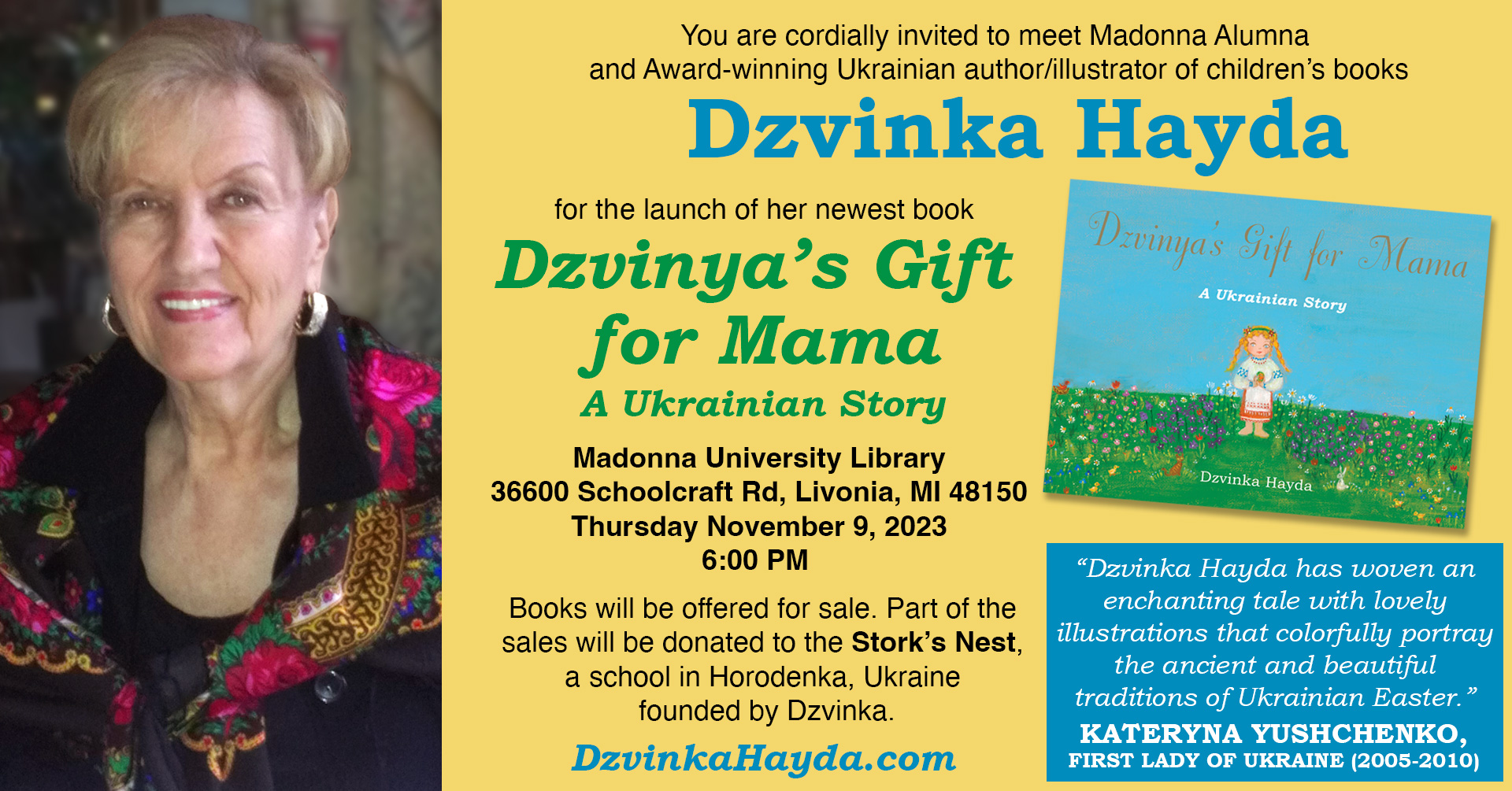 Launch of the book "Dzvinya's Gift for Mama"
