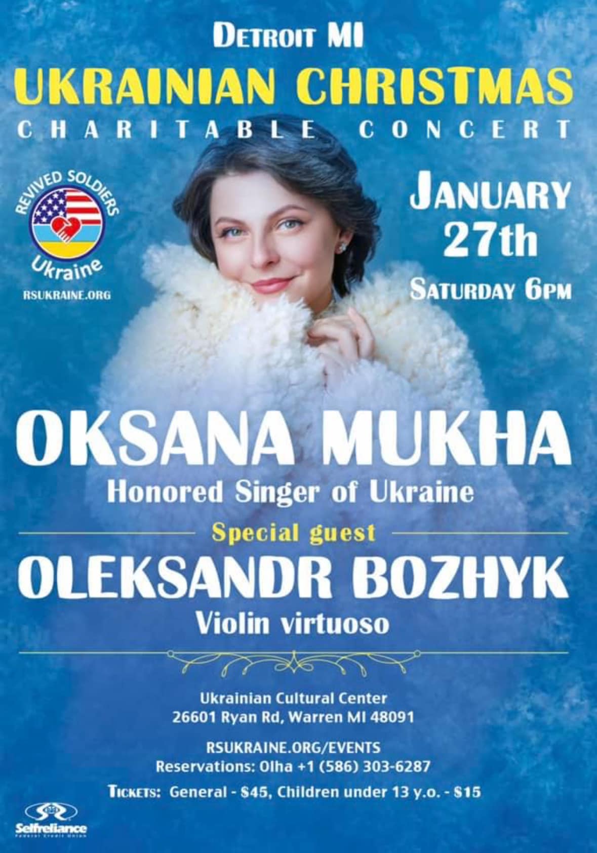 Ukrainian Christmas Charitable Concert - Oksana Mukha