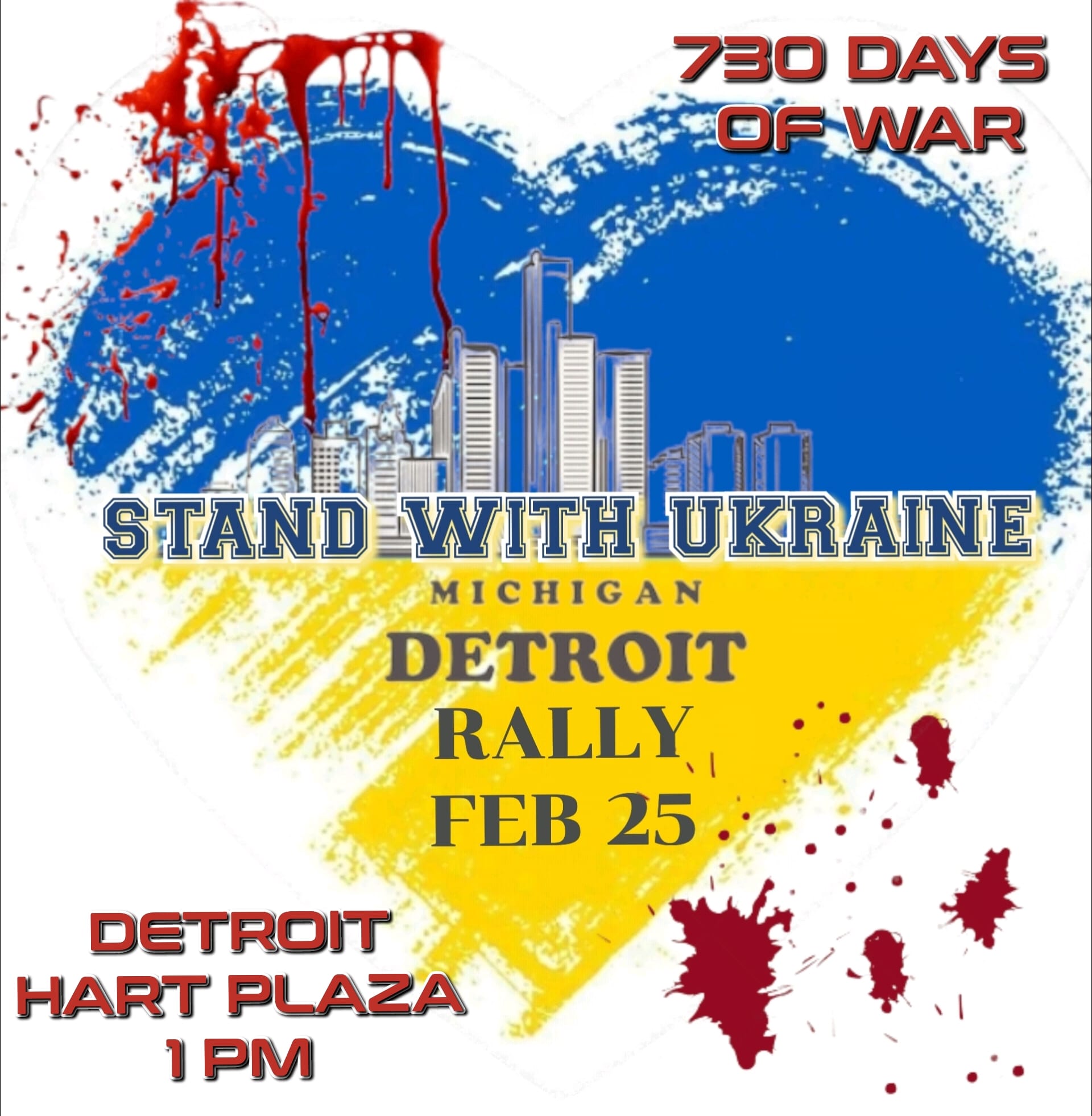 Stand With Ukraine - Detroit Rally