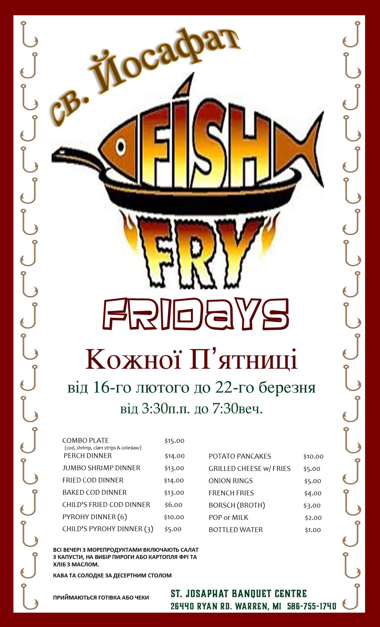 St Josaphat's Fish Friday