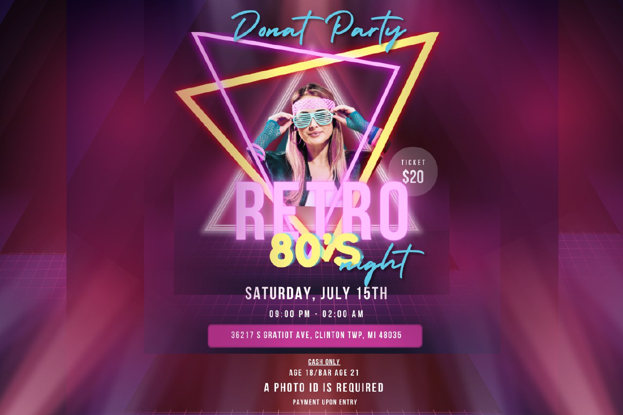 Donat Party- Retro 80's night