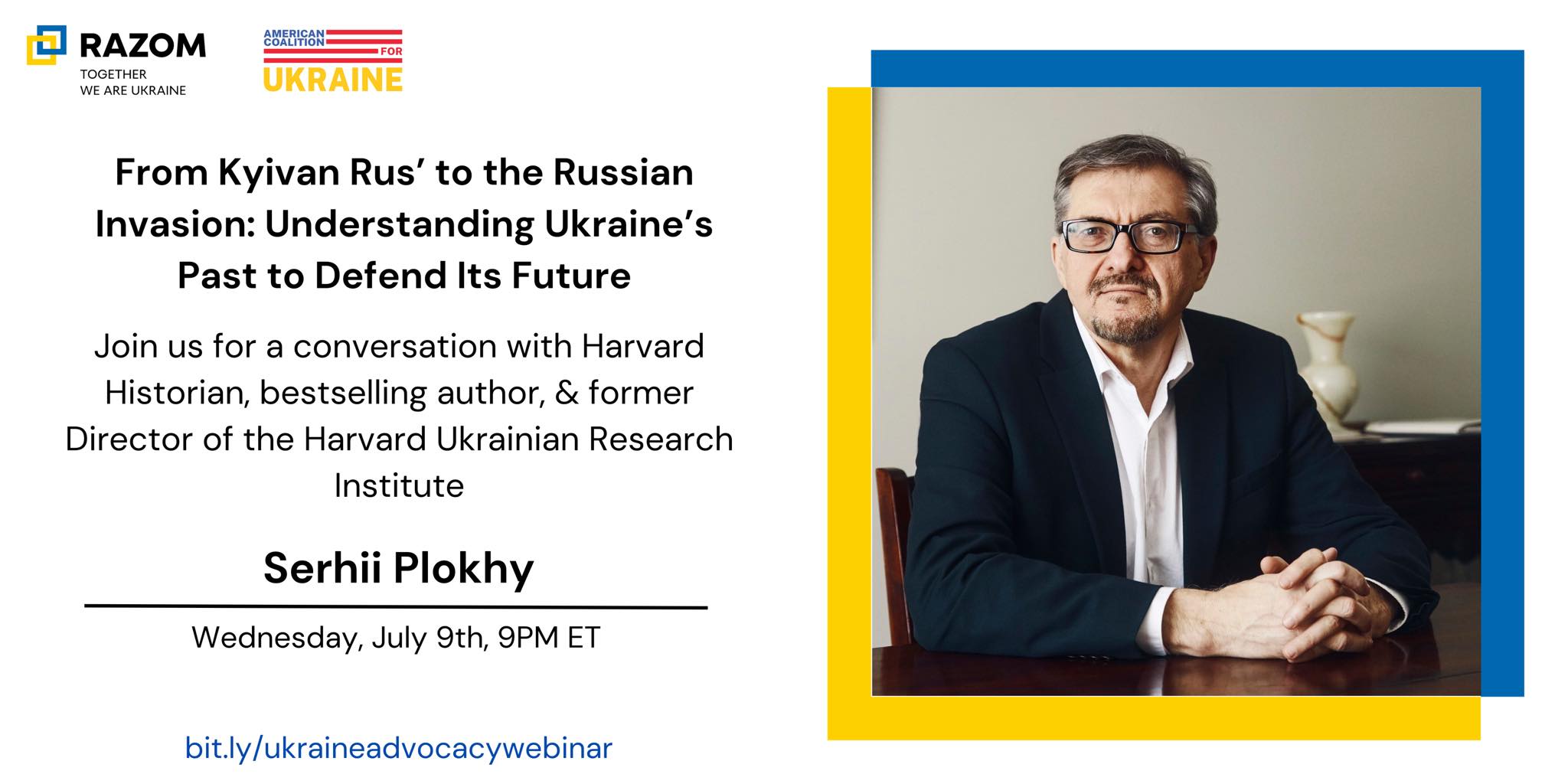 Conversation with Harvard Historian, bestselling author, & former Director of the Harvard Ukrainian Research Institute Serhii Plokhy