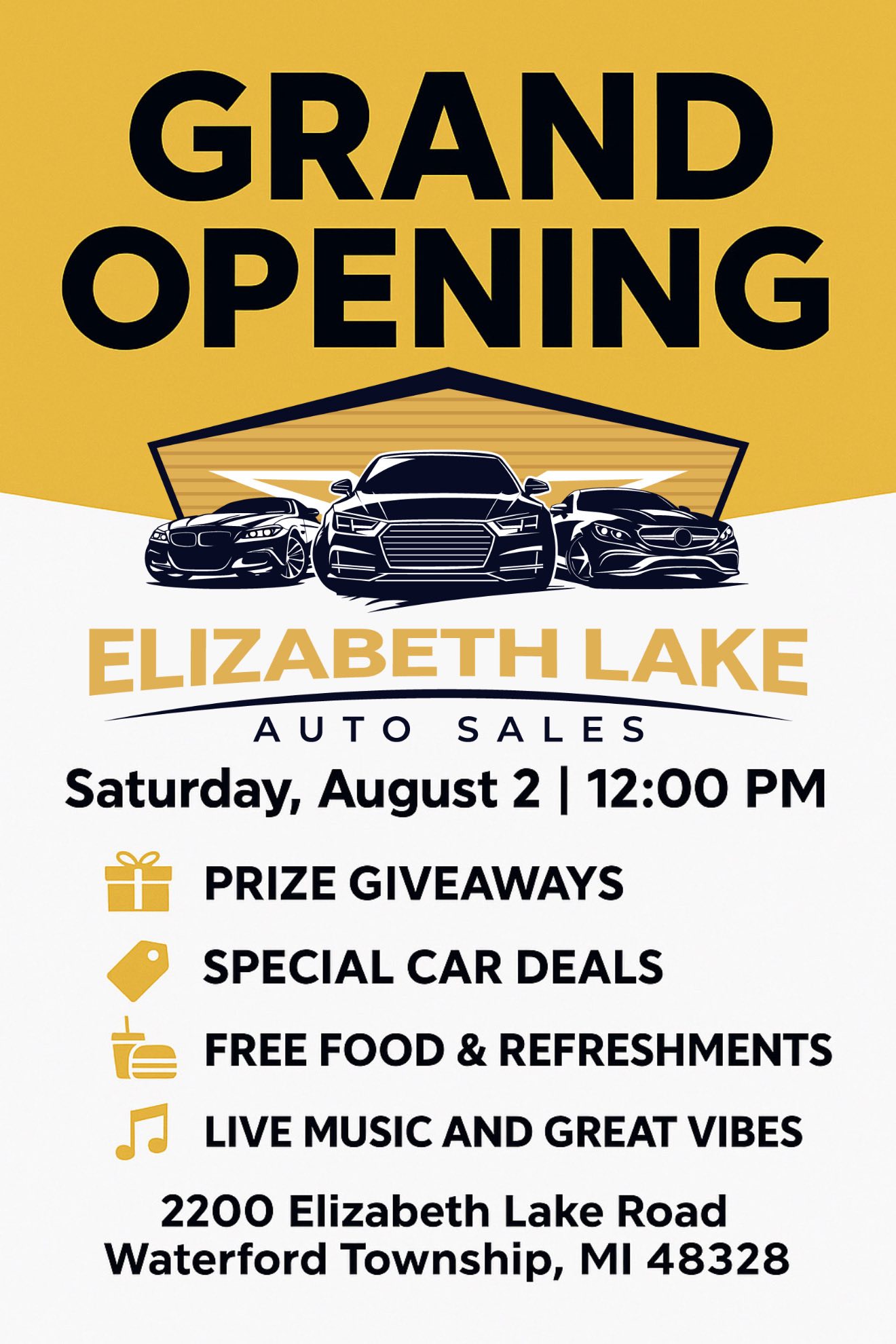 Grand Opening Elizabeth Lake Auto Sales