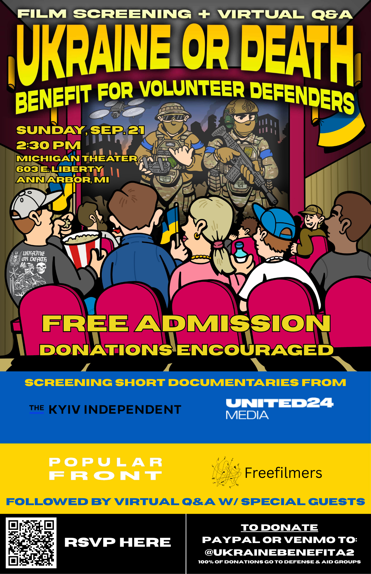 Ukraine or Death: Benefit Film Screening and Virtual Q&A
