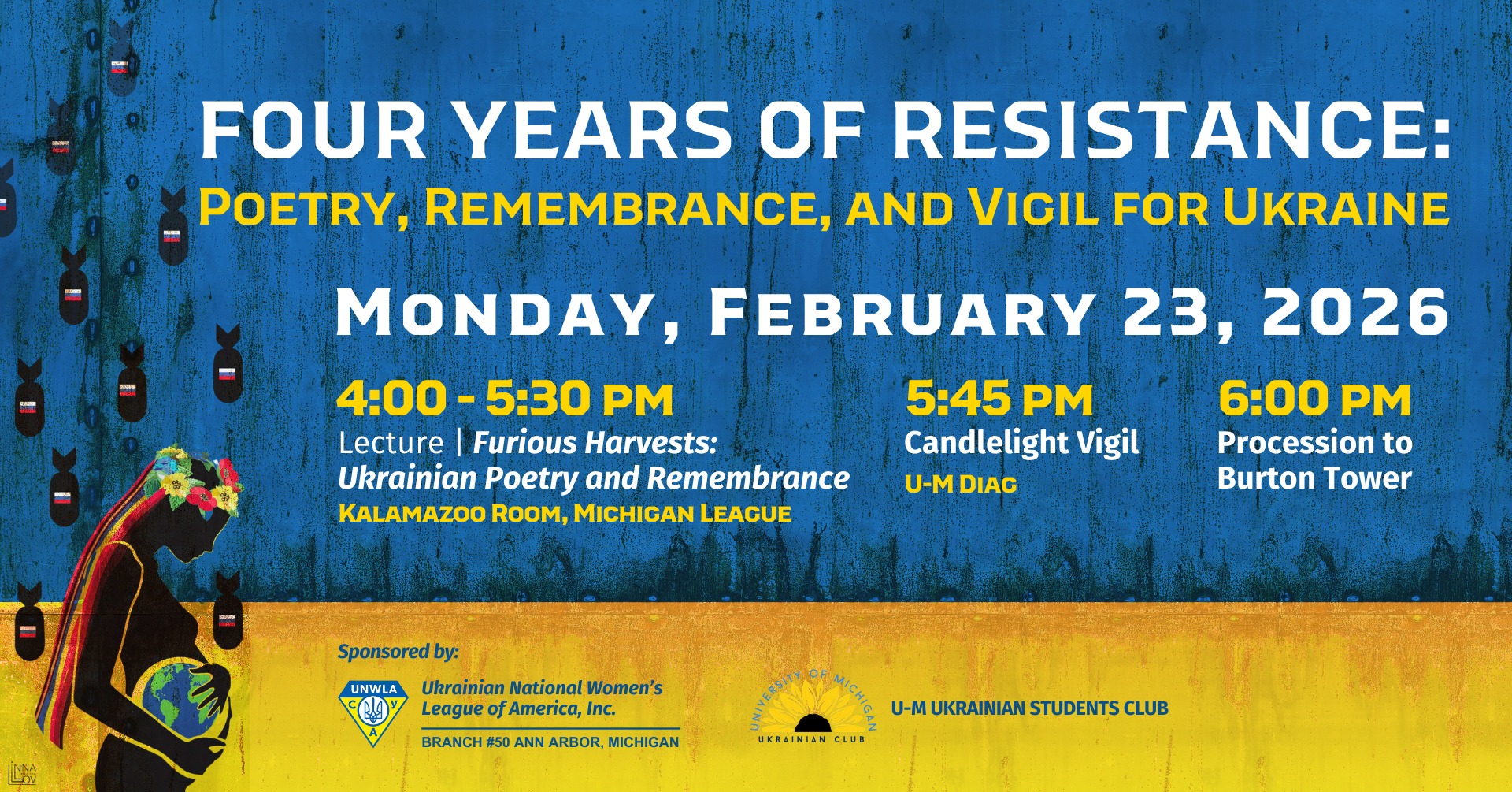 Four Years of Resistance - Poetry, Remembrance, and Vigil for Ukraine