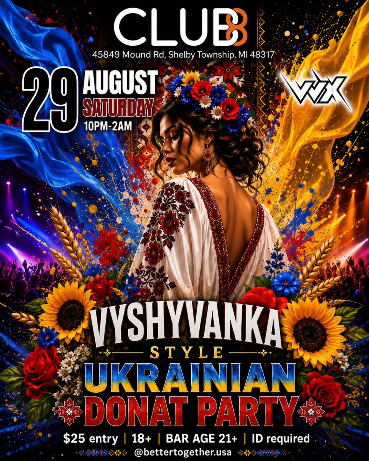 Ukrainian Donat Party - Vyshyvanka Style