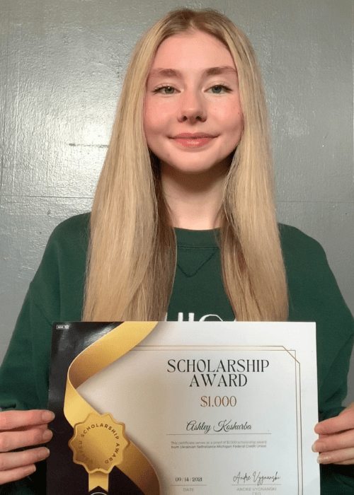 Ashley Koshurba winner of scholarship from USMFCU